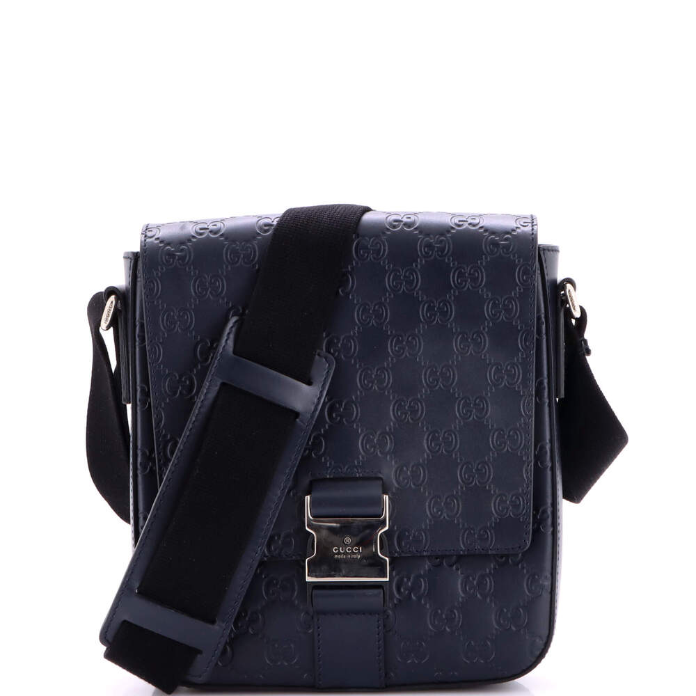 Buckle Flap Messenger Bag Guccissima #259490G77B